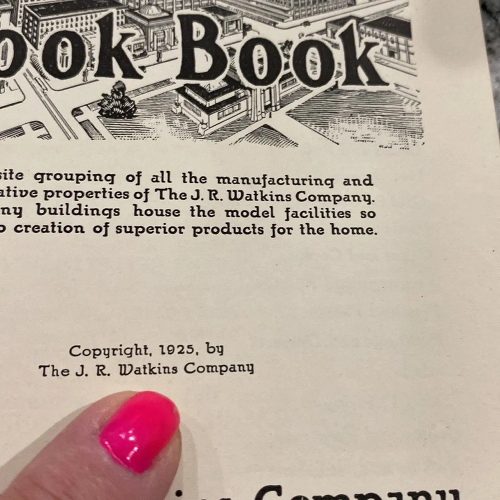 Antique 1st Edition 1925 Watkins Cook Book!